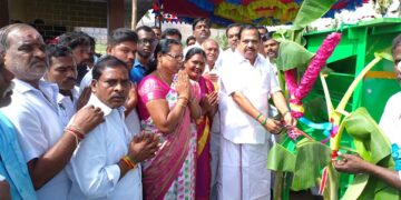 போளூர் எடப்பிறை கிராமத்தில் நேரடி நெல் கொள்முதல் நிலையம்