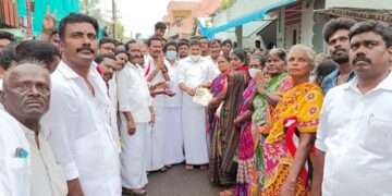 கழக ஆட்சி- தி.மு.க. ஆட்சியை ஒப்பிட்டு பார்த்து வாக்களிப்பீர் – பொதுமக்களுக்கு முன்னாள் அமைச்சர் எம்.சி.சம்பத் வேண்டுகோள்