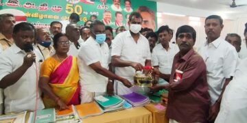 கோவையில் அமைப்பு சாரா- கட்டுமான தொழிலாளர்களுக்கு நலத்திட்ட உதவிகள்