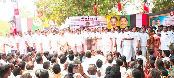 கடலூர் புதிய பேருந்து நிலையத்தை மாற்றினால் போராட்டம் தொடரும் – முன்னாள் அமைச்சர் எம்.சி.சம்பத் எச்சரிக்கை