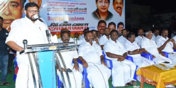 நாடாளுமன்ற தேர்தலில் தி.மு.க.வுக்கு தகுந்த பாடம் புகட்டுவோம்= முன்னாள் அமைச்சர் வைகைச்செல்வன் சூளுரை