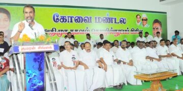 வரும் நாடாளுமன்ற தேர்தலில் கழகம் மாபெரும் வெற்றி பெறும்-எதிர்க்கட்சி கொறடா எஸ்.பி.வேலுமணி உறுதி