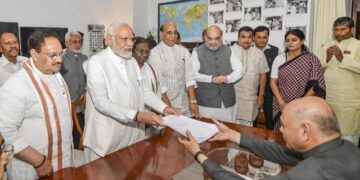 பா.ஜ.க கூட்டணி வேட்பாளர் திரவுபதி முர்மு வேட்புமனு தாக்கல்