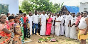 ரூ.27 லட்சம் மதிப்பில் வளர்ச்சி பணிகள் -முன்னாள் அமைச்சர் கே.சி.கருப்பணன் தொடங்கி வைத்தார்