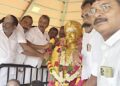தீரன் சின்னமலை திருவுருவ சிலைக்கு முன்னாள் அமைச்சர் எஸ்.பி.வேலுமணி எம்.எல்.ஏ., மாலை அணிவித்து மரியாதை செலுத்தினார்