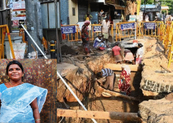 மழைநீர் வடிகால் பள்ளத்தில் விழுந்து பெண் உயிரிழப்பு