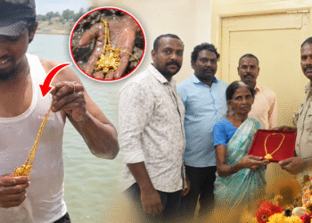 பிள்ளையாருடன் விட்டுச் சென்ற 7 சவரன் நகை : ஏரியில் தேடி மீட்ட போலீசார்