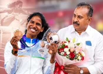 பி.டி.உஷாவின் 42 ஆண்டு சாதனையை முறியடித்த தமிழக வீராங்கனை வித்யா ராம்ராஜுக்கு எஸ்.பி.வேலுமணி வாழ்த்து!
