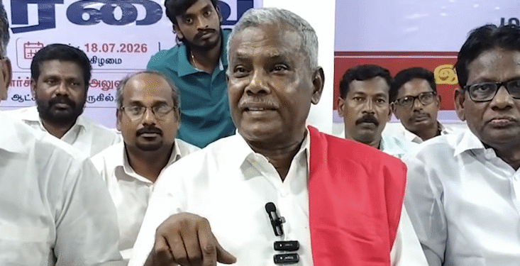முதலமைச்சரின் ஒப்புதல் இல்லாமல் அரசாணை எப்படி வெளியானது – பெ.சண்முகம் கேள்வி