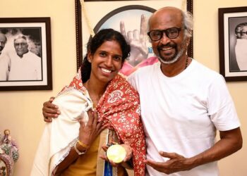 தங்க மங்கை வித்யா ராம்ராஜுக்கு சூப்பர் ஸ்டார் ரஜினிகாந்த் நேரில் பாராட்டு!