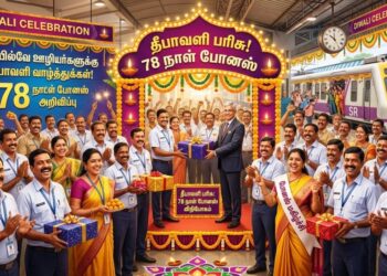 ரெயில்வே ஊழியர்களுக்கு தீபாவளி பரிசு! 78 நாள் போனஸ் வழங்க மத்திய அரசு ஒப்புதல்!