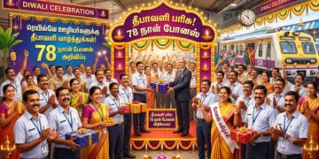 ரெயில்வே ஊழியர்களுக்கு தீபாவளி பரிசு! 78 நாள் போனஸ் வழங்க மத்திய அரசு ஒப்புதல்!