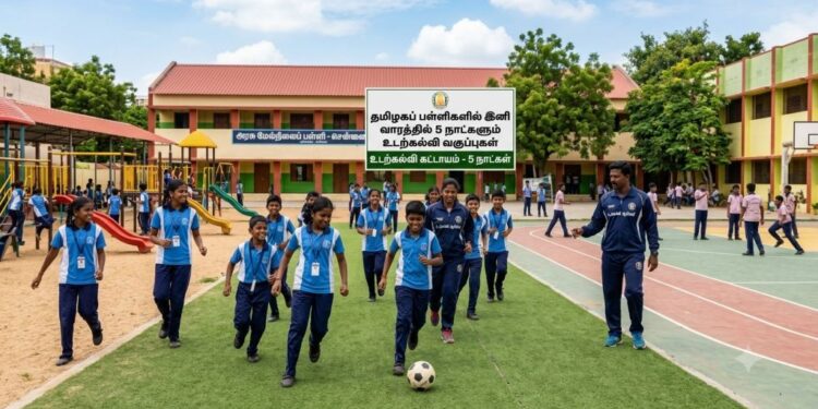 தமிழக பள்ளிகளில் இனி வாரத்தில் 5 நாட்களும் உடற்கல்வி வகுப்புகள் – அமைச்சர் அறிவிப்பு!