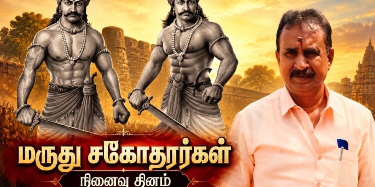 மருது சகோதரர்களின் நினைவு தினம்: தியாகத்தையும் வீரத்தையும் போற்றி வணங்குகிறேன் – எஸ்.பி. வேலுமணி புகழஞ்சலி!